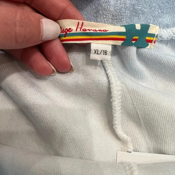 NWT Vintage Havana Ombré Blue to Purple Ruffle Terry Track Shorts Swim Cover - Picture 6 of 8